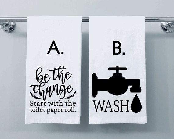 Set di asciugamani da bagno divertente, lavarsi le mani