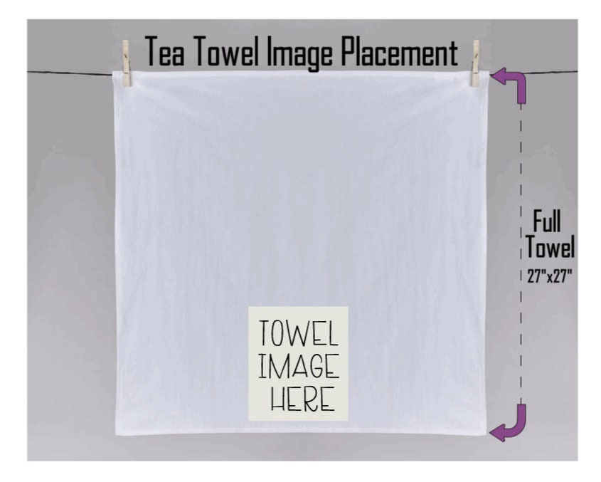 Custom Christmas Dish Towels  Personalized Holiday Tea Towel Set