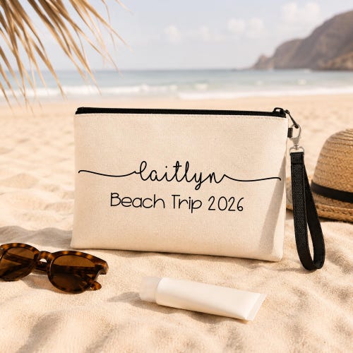 Neceser personalizado para viaje de chicas: neceser de viaje personalizado para despedida de soltera.