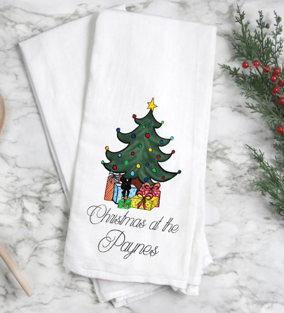Vintage Ornaments Christmas/Holiday Tea Towel - Fancy That Design House &  Co.