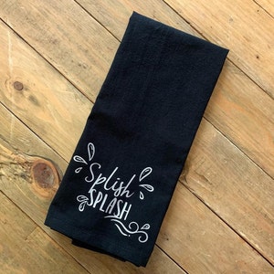 Splish Splash Guest Bathroom Hand Towel, Funny Guest Towel, Guest Bathroom, Housewarming Gift, Kids Bathroom, Bathroom Decor, Farmhouse Home