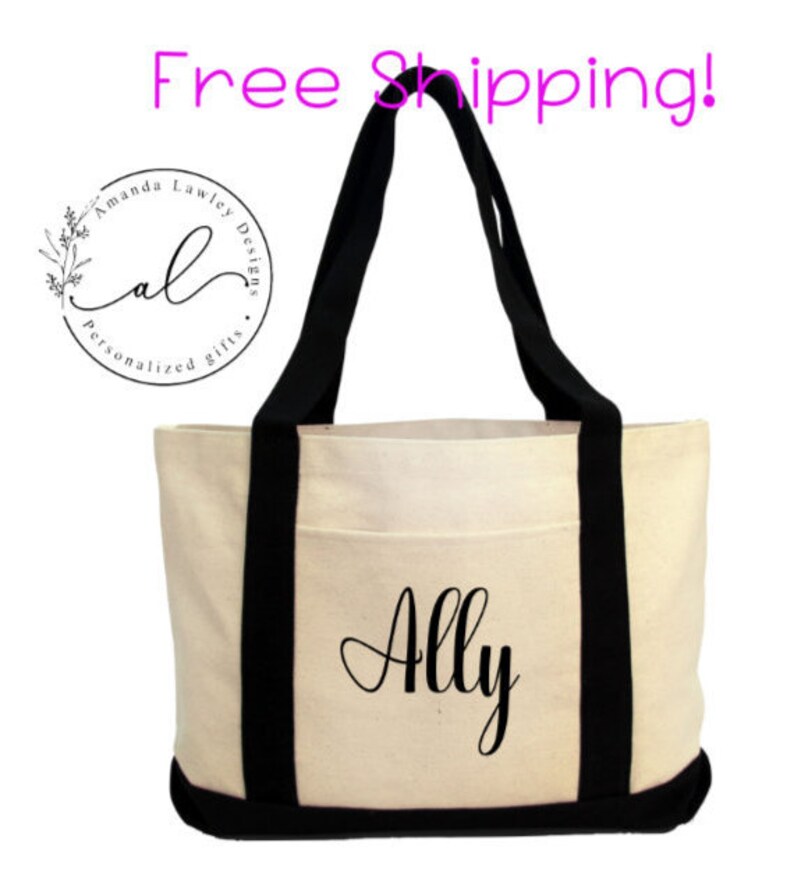Large Oversized Canvas Tote Bag Jumbo Travel Bag Monogrammed Beach Bag Boat Tote Weekender Bag Custom Beach Tote Bag Travel Bag