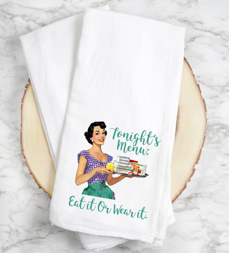  LEVLO Funny Retro Sassy Kitchen Towel Retro Housewife