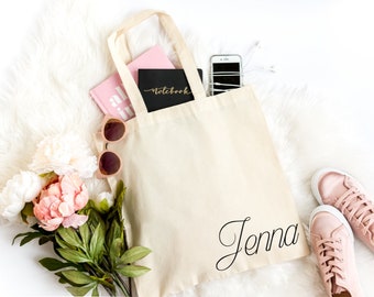 Bridesmaid Tote Bags Bridesmaid Gifts Personalized Canvas Tote Personalized Tote Bridesmaid Proposal Bachelorette Party Favor Maid of Honor