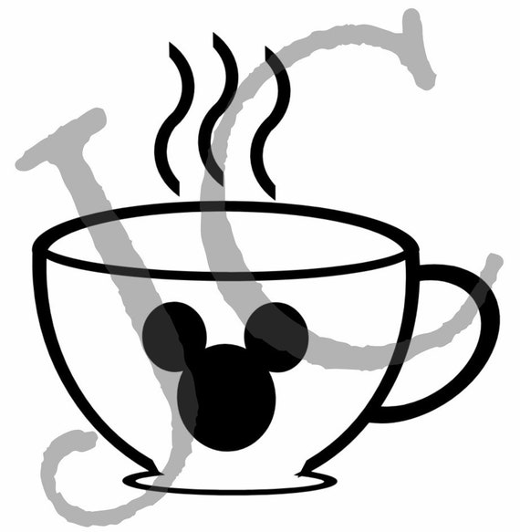 Mickey Mouse Coffee Mug SVG (Instant download)