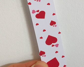 Handmade Heart Patterned Card Bookmark