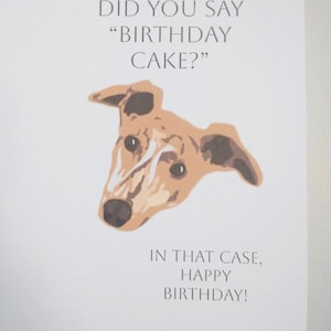 Personalisierte Anlass Karte für Lurcher, Greyhound & Whippet Liebhaber!