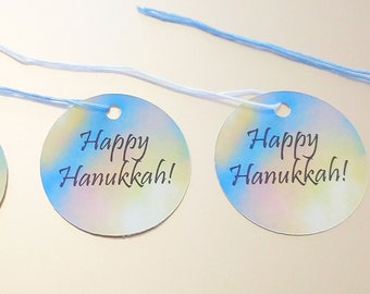 Pack of 4 Happy Hanukkah Gift Tags