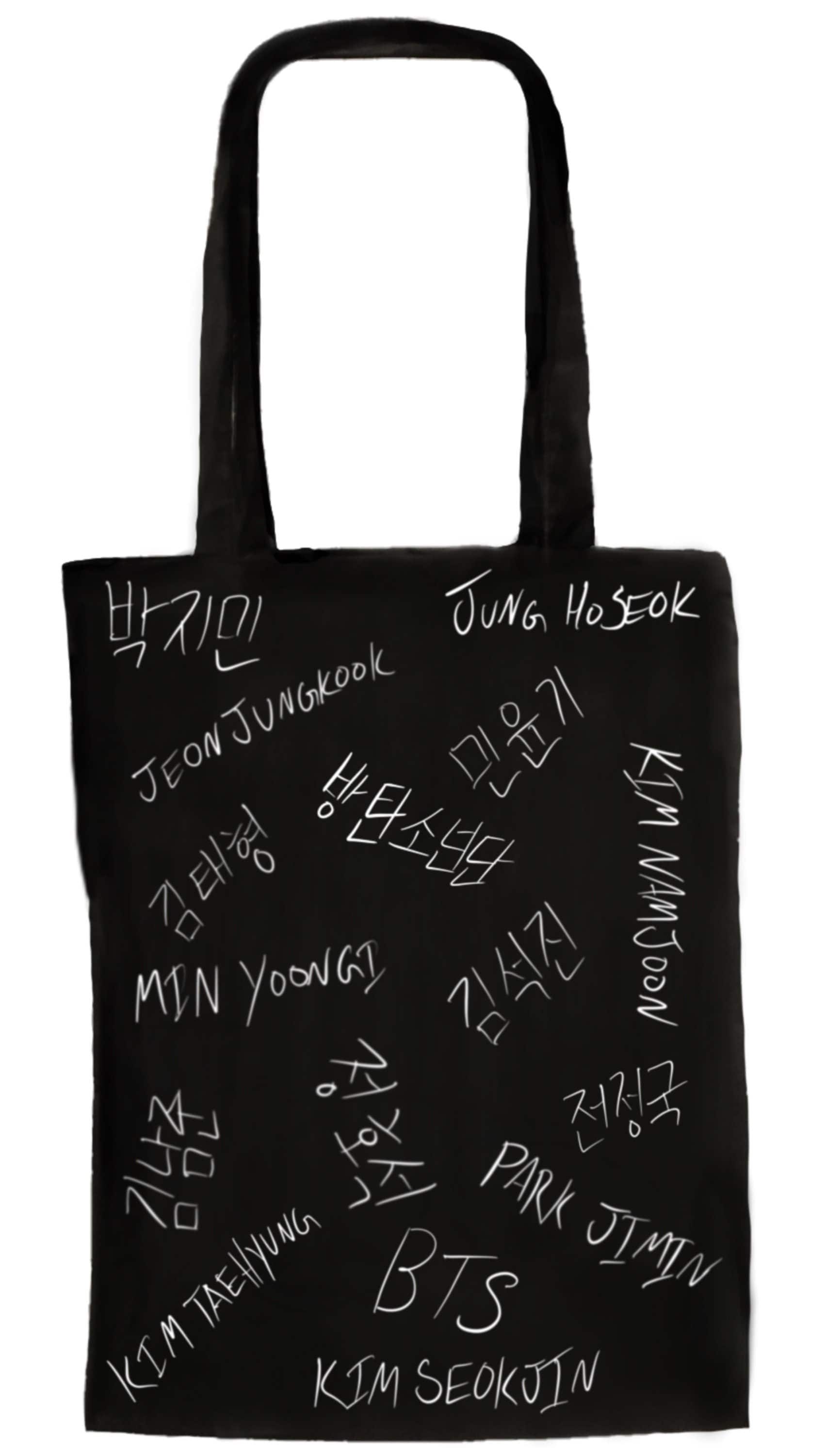 Handmade BTS 방탄소년단 English and Korean Script Hangeul Names