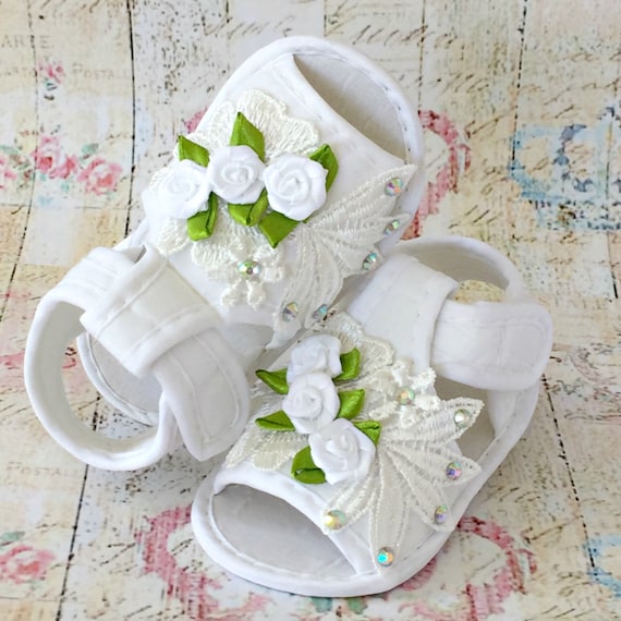 baby girl white sandals