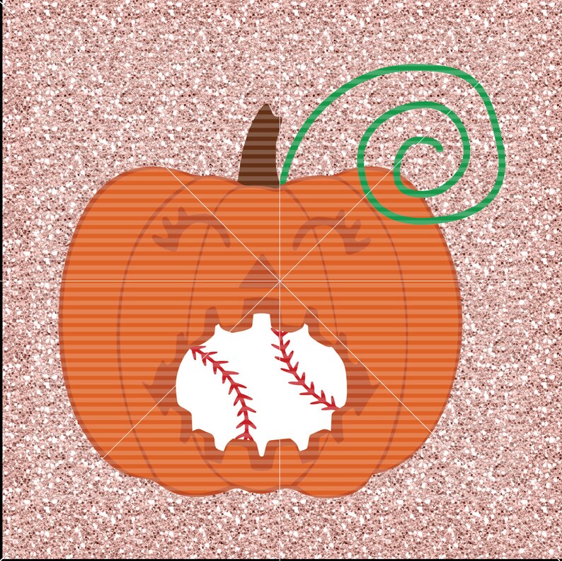 Download Pumpkin with Baseball SVG | Etsy
