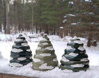 Ceramic Evergreen Tree with Snow