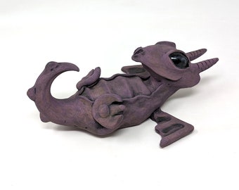 Playful Dragon Sculpture - Purple