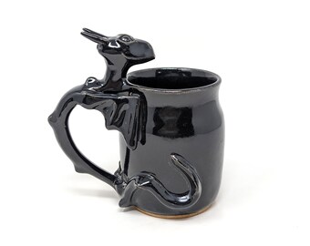 Dragon Ceramic Coffee Mug - Black