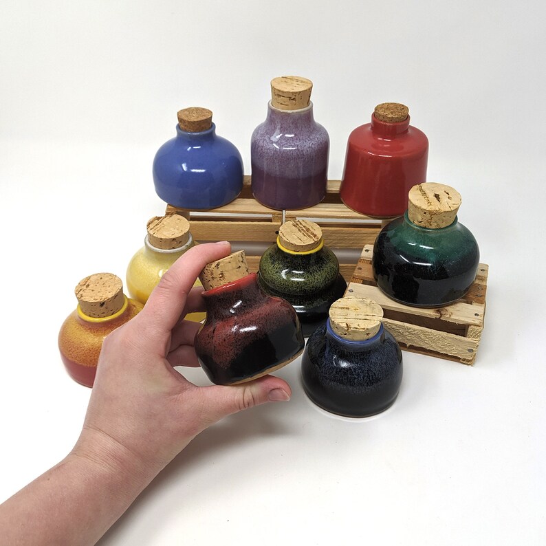 Ceramic Potion Bottles Spice Jars Etsy