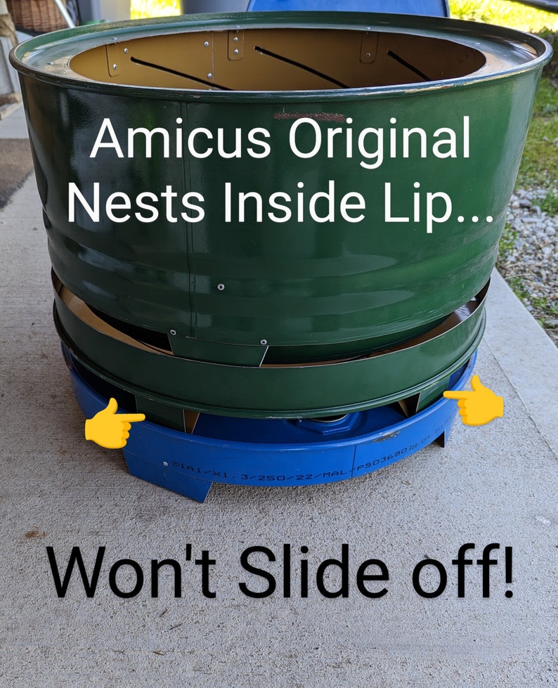 Smokeless Fire Pit/Ring Base by Amicus friendly. Superior Heat Protection. We're the Friendly choice. Grass/Deck/Patio Friendly Bild 2