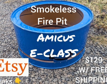 Smokeless Fire Pit/Ring by Amicus (friendly). We are the "Friendly" choice. Planet, User and Budget Friendly. E-Z to use, E-Z to Clean!