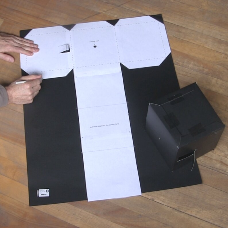 Pinhole Camera Template For Making One From Poster Board Etsy