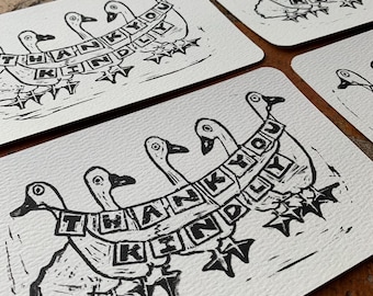 Thank you postcard, “Thank you kindly”