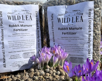 Rabbit Manure Fertilizer: Natural Plant Food, Indoor & Outdoor - 1.5qt