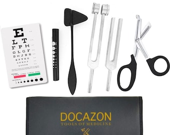 DOCAZON Medical Diagnostic Set (6 pc) from Tools of Medicine for Students of Nursing, Physician Assistant & Medical School