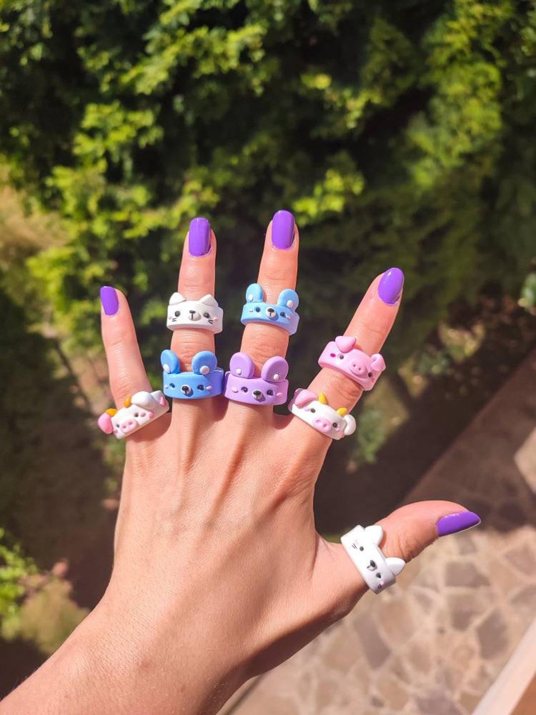 Cute animal rings deals