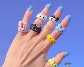 ANILLOS anillos kawaii anillos kawaii gruesos - Etsy España