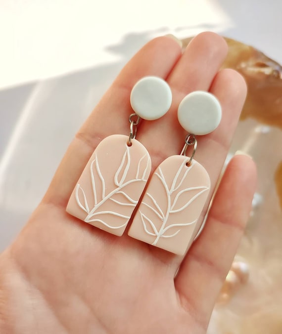 Aesthetic clay earrings discount
