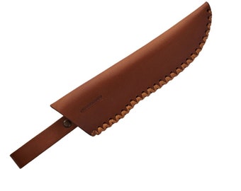 Handmade leather sheath from BPS Knives natural leather sheath knife sheath knives sheath leather sheath for bushcraft knife free belt loop