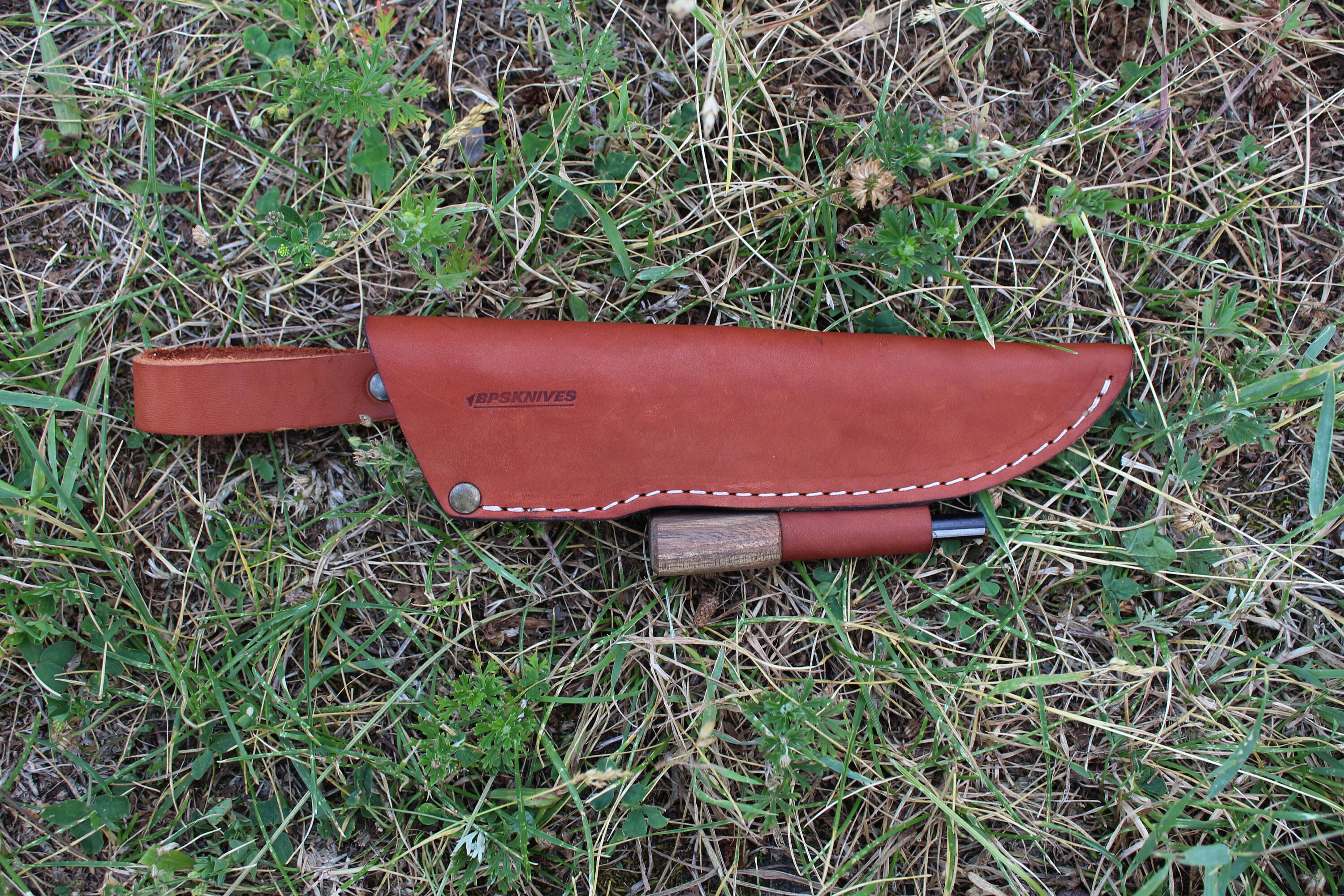 BPS Knives Leather Sheath With Ferro Rods for Fixed Blade Etsy