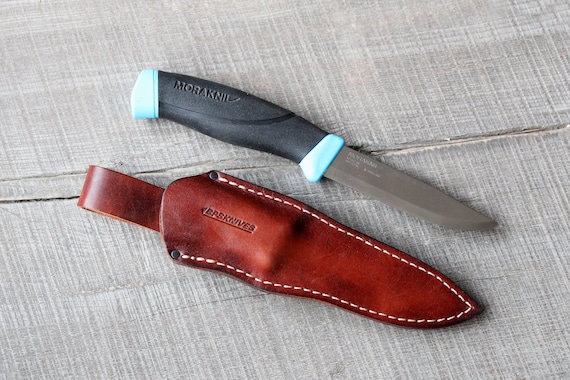 BPS Knives Leather Sheath for Mora Companion Knife and BS3 Model Leather  Case Cover Mora Knives Sheath for Right-handed Case 