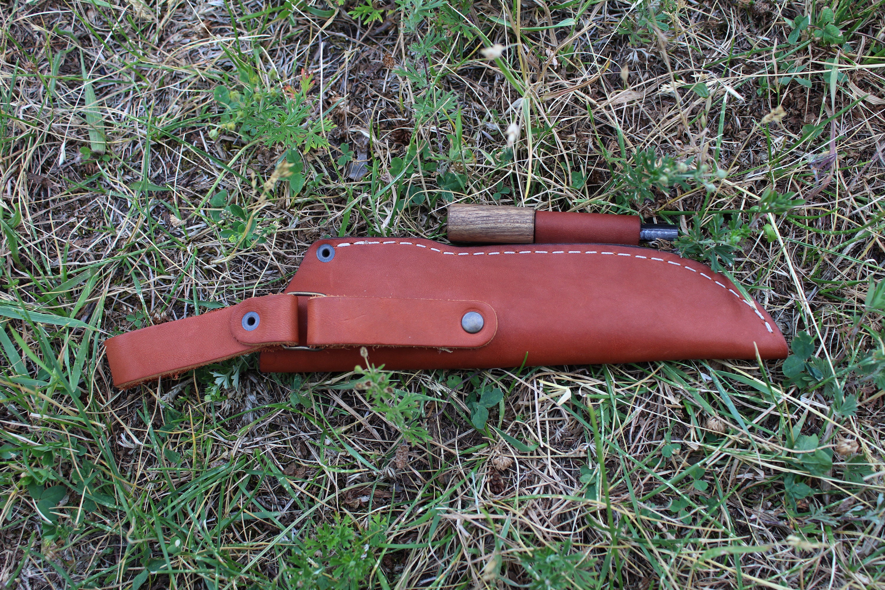 BPS Knives Leather Sheath With Ferro Rods for Fixed Blade Etsy