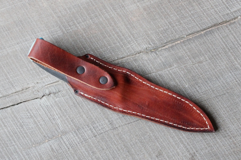 Leather knife sheath, knife case for Mora Companion, knife belt case, leather belt holster, fixed blade knife, leather man sheath image 4