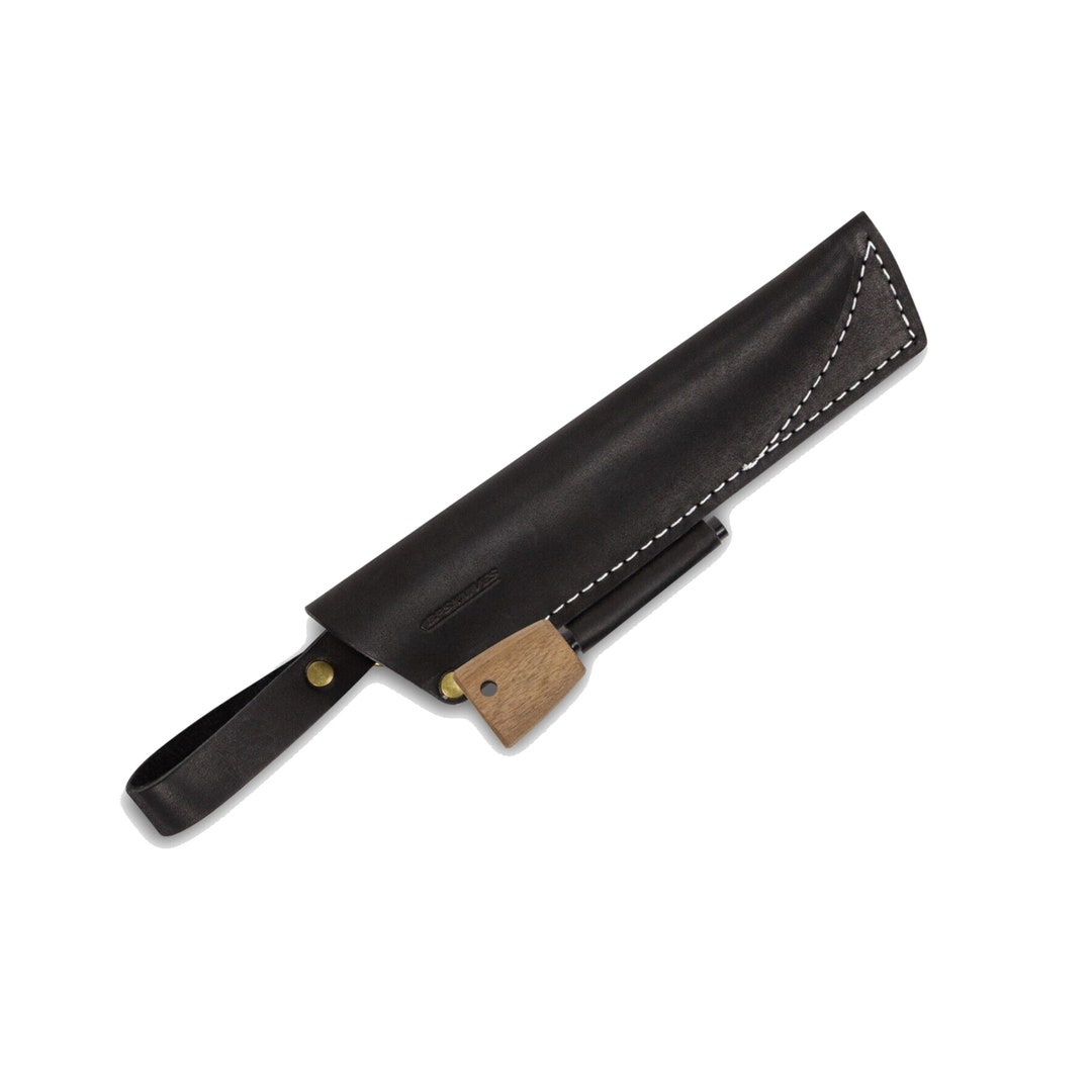 Right Hand Natural Leather Sheath With Ferro Rod SH07 BPS Knives Sheath