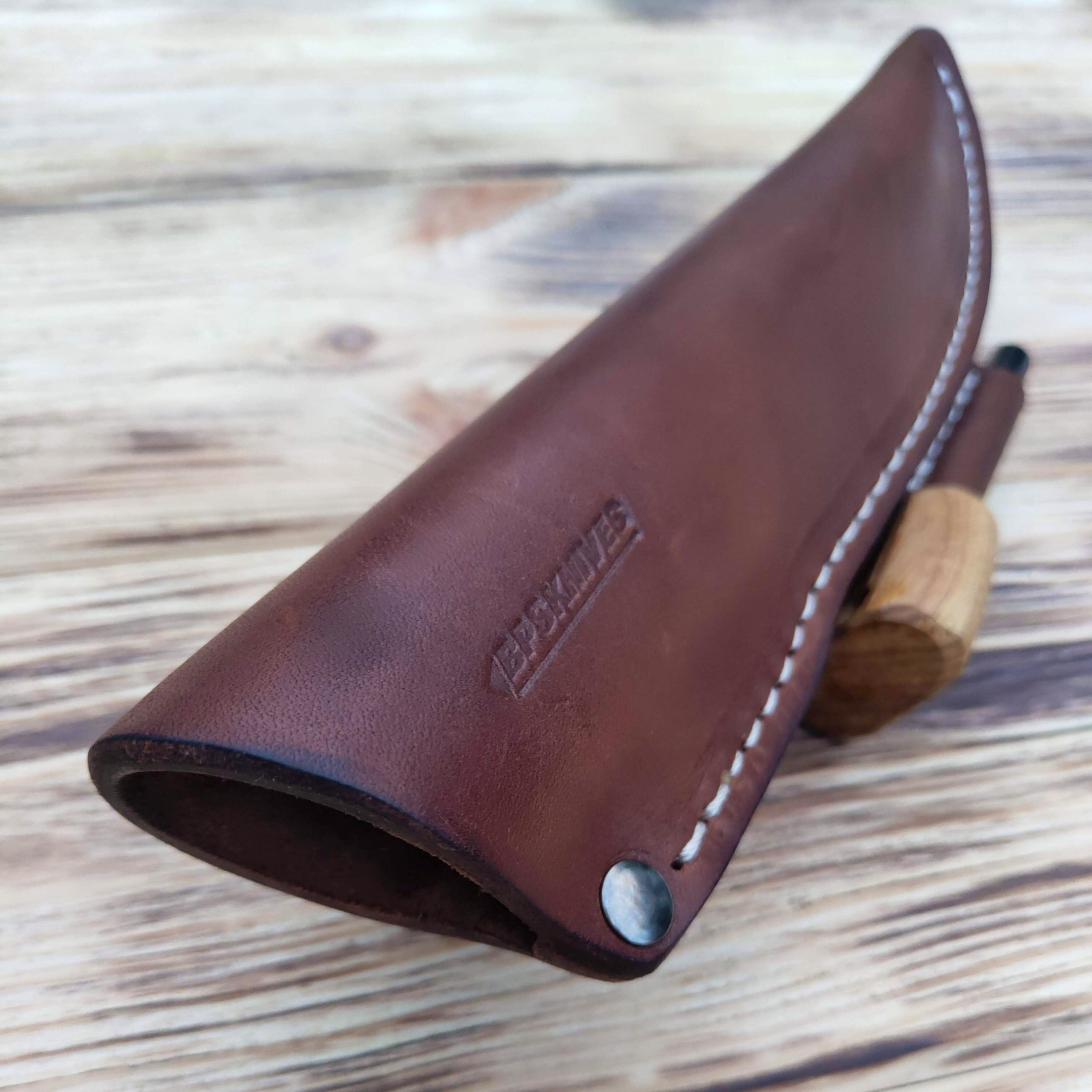 Leather Sheath with Ferro Rods for Fixed Blade Knife up to Etsy