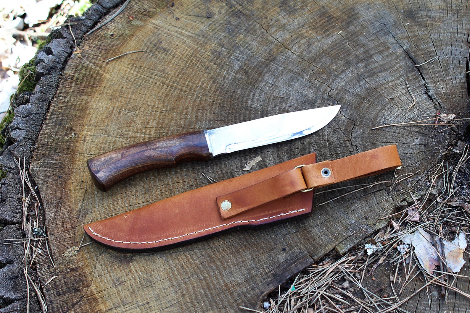 BPS Knives BK06СS Classic Bushcraft Knife Made of Carbon Steel Etsy