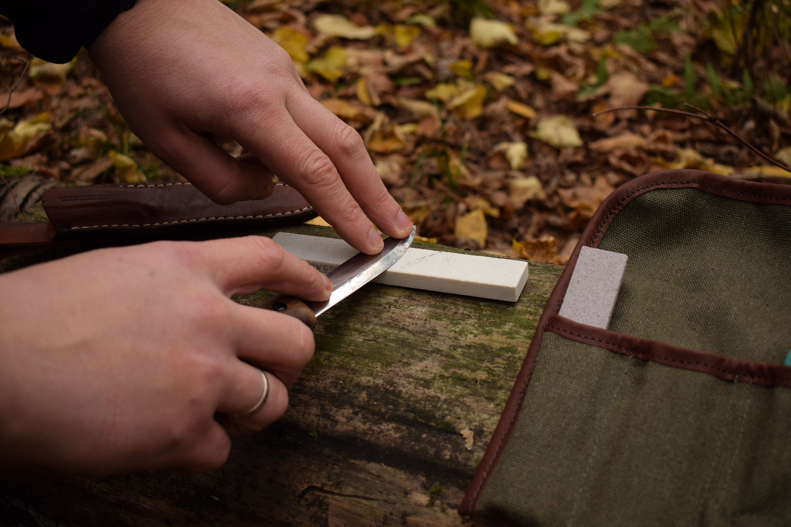 BPS Knives Sharpening Kit 3 Stones 80 240 800 and Leather Etsy