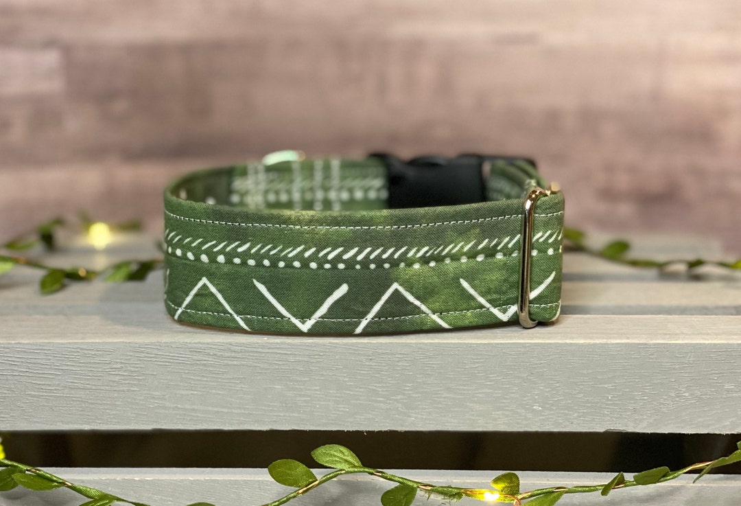 Celestial Geometric Dog Collar Olive Green Dog Collar Etsy