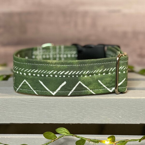 Green Dog Collar Etsy