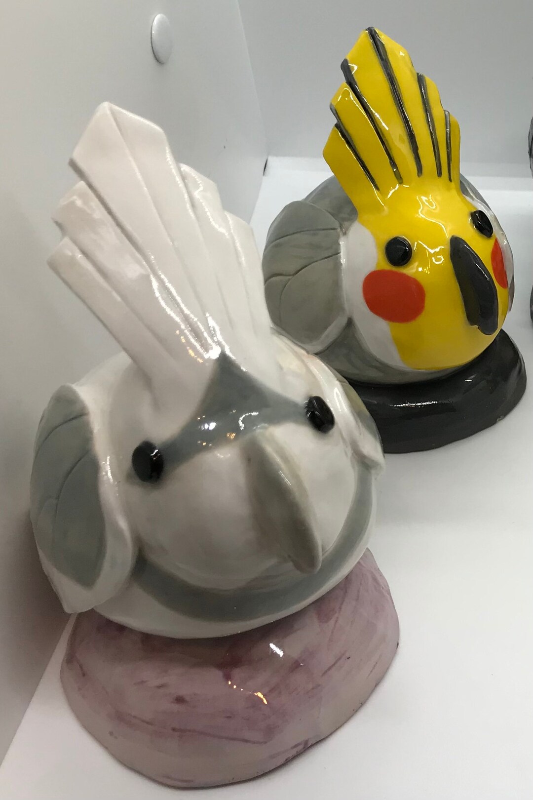 Ceramic Cockatiel Figurines Etsy Australia