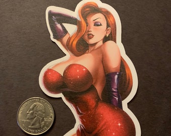 Jessica Rabbit Laminated Vinyl Sticker