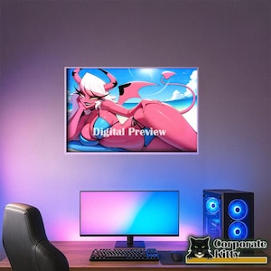Succubus Fanart Poster - Waifu Poster- Anime Poster- Fantasy art