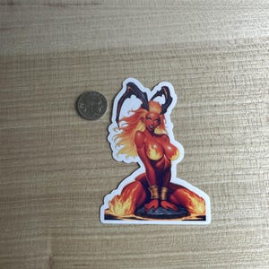 Fantasy Fire Spirit Fanart Sticker