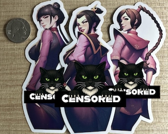 Fire Princess, May and TyLea  Turned away - Fanart Sticker pack