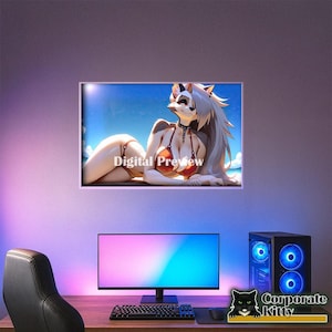 Hellhound Fanart Poster - Waifu Poster- Anime Poster- Fantasy art