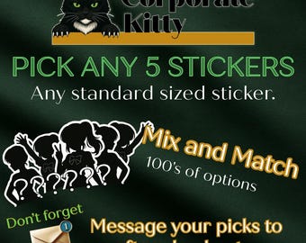 Pick any 5 stickers from entire shop - secret listing