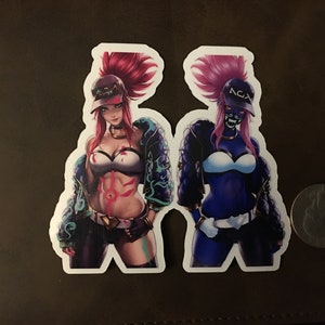 KDA Akali Vinyl Fanart Sticker