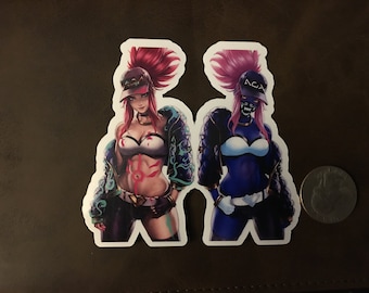 KDA Akali Vinyl Fanart Sticker