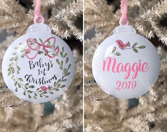 baby girl ornament