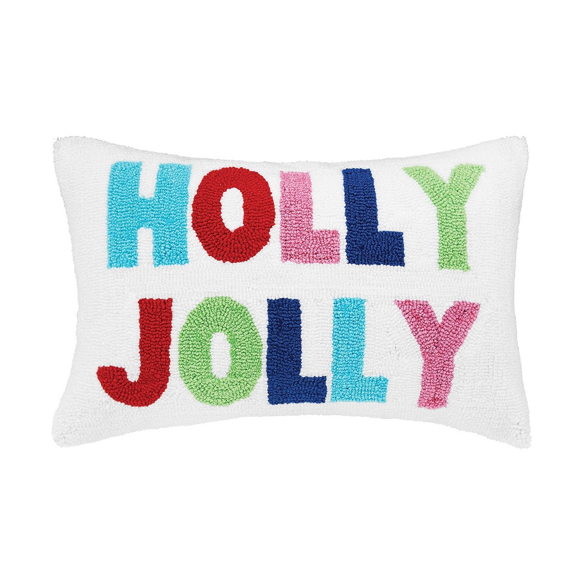 Holly Jolly Hooked Throw Pillow Etsy Canada